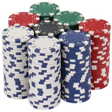 LUOBAO blue poker chip close-up showing authentic casino feel for home games
