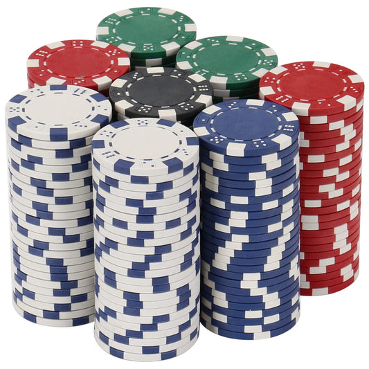 LUOBAO blue poker chip close-up showing authentic casino feel for home games