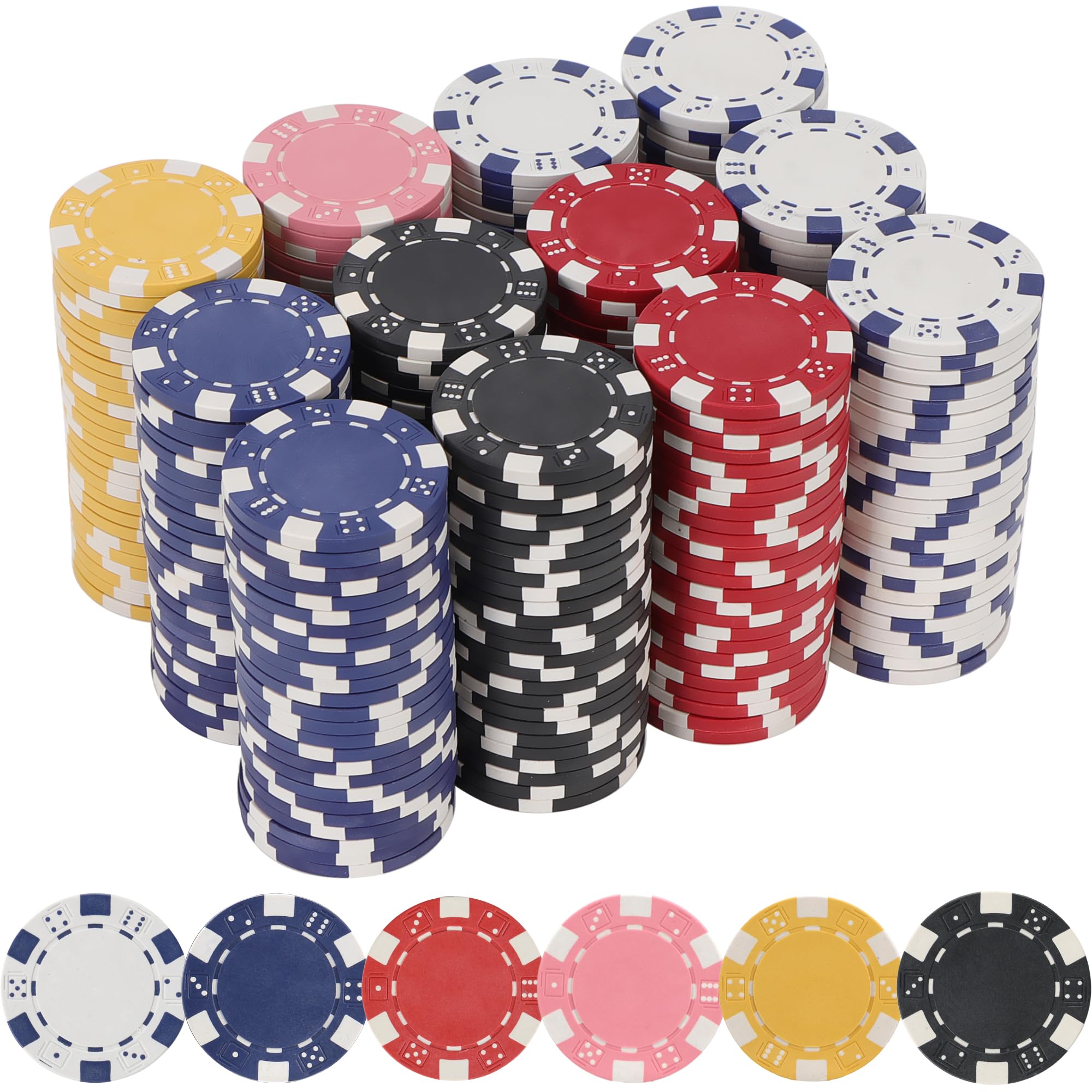 LUOBAO 11.5g poker chip close-up showing heavy weight for authentic casino feel.