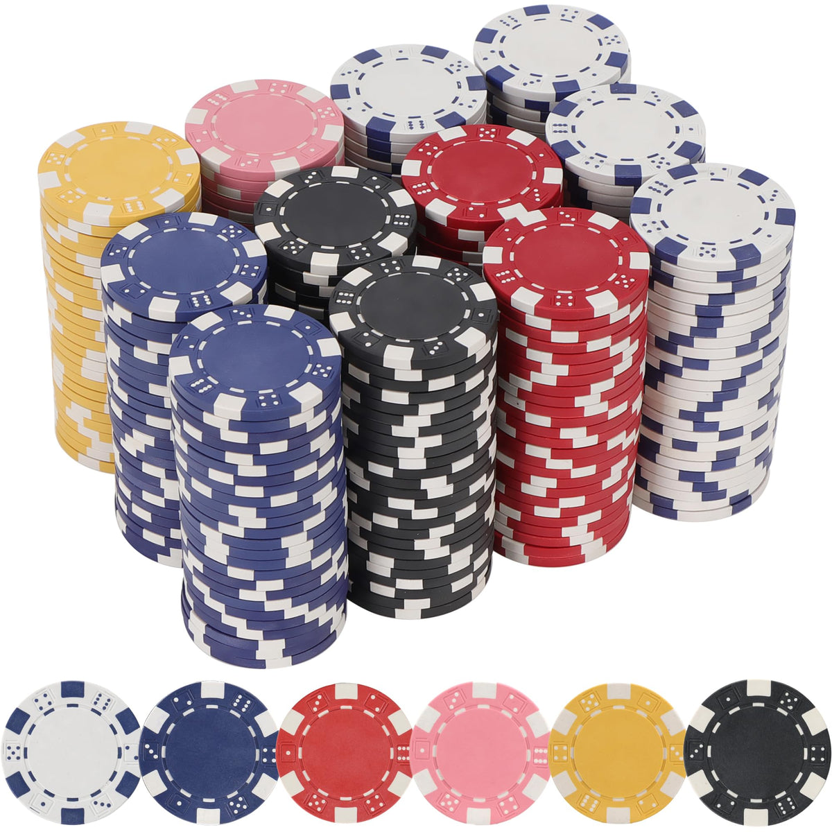 LUOBAO 11.5g poker chip close-up showing heavy weight for authentic casino feel.