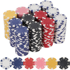 LUOBAO 11.5g poker chip close-up showing heavy weight for authentic casino feel.