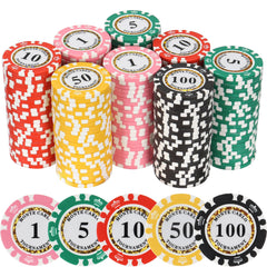 LUOBAO clay poker chips 200pc set for smooth casino-style play