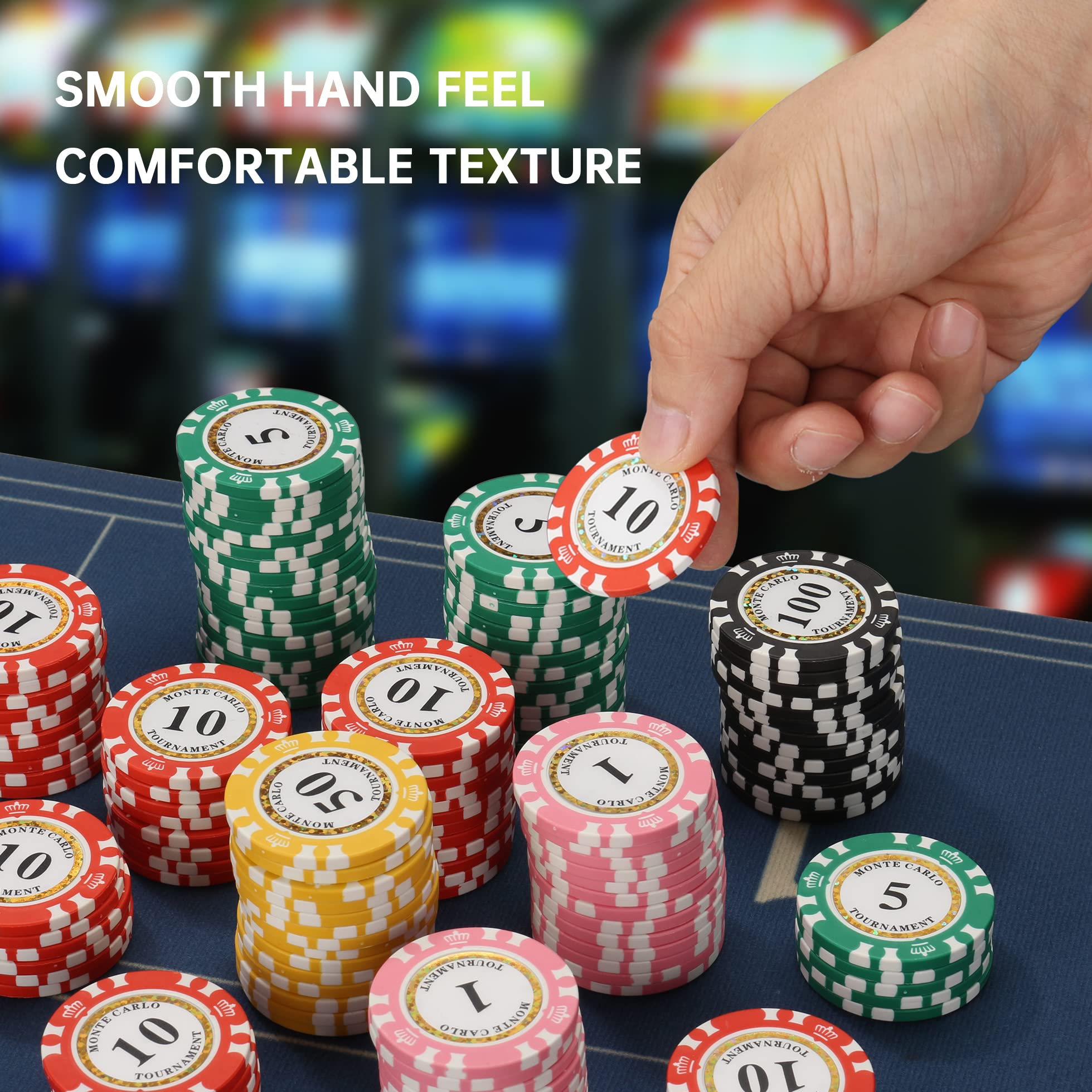 LUOBAO high-quality clay chips with satisfying weight for tournaments