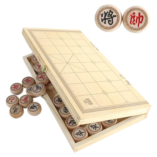 Luoyer wooden Xiangqi pieces in beechwood offer sturdy, long-lasting play