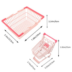 LUOZZY pink mini basket for organizing small toys and treats