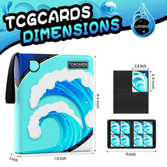 Luporia binder showing 50 removable sleeves for organized cards