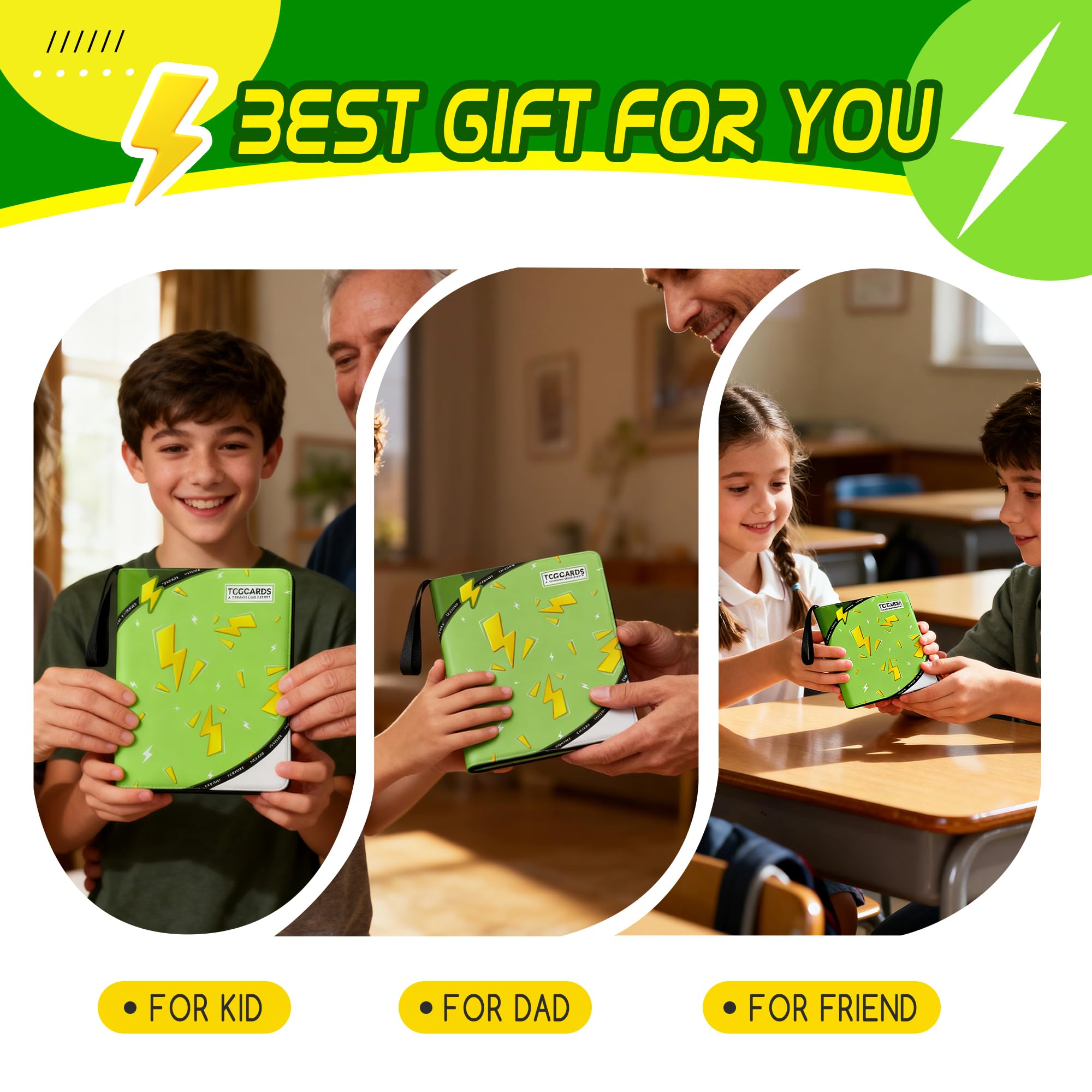 Luporia water-resistant binding protects cards at home or on the go