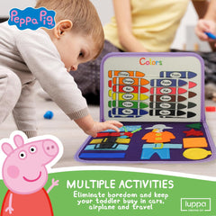 LUPPA Peppa Pig Busy Board eco-friendly materials ensure safe, durable play.