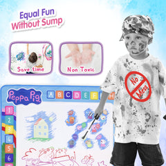 LUPPA Peppa Pig Water Doodle Mat kid using water pen for color reveal