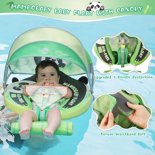Lurui non-inflatable float keeps infant secure without pumping