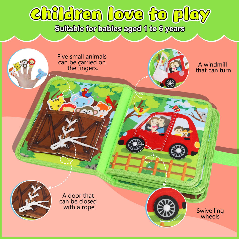 Lurui Busy Book lacing activity strengthens hand-eye coordination through interactive laces