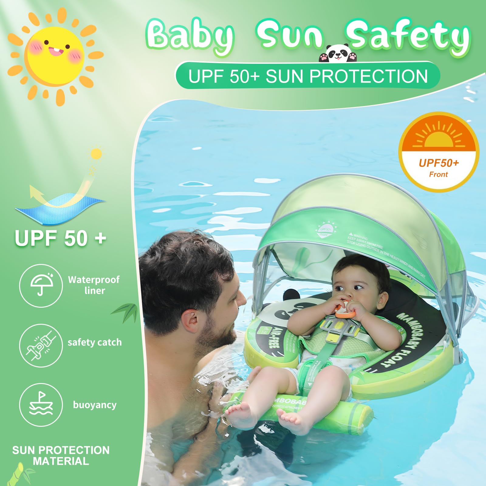 Lurui mambobaby float with adjustable buckle fits 3–24 months