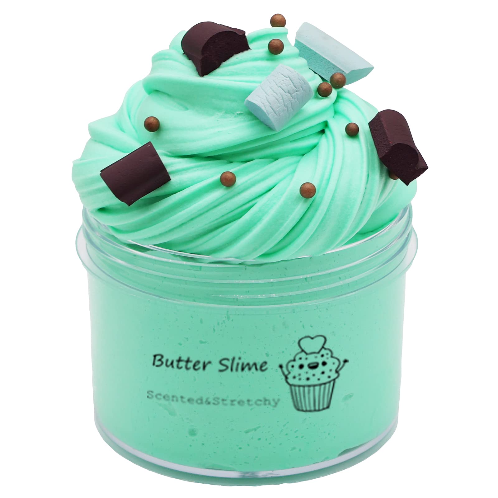 Luskidol Butter Chocolate Slime container preserves freshness for reuse.