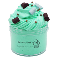 Luskidol Butter Chocolate Slime container preserves freshness for reuse.