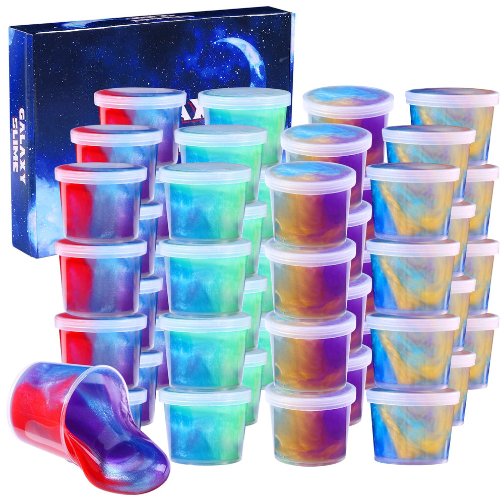 Luskidol Galaxy Slime 24pack with vibrant colors for sensory play