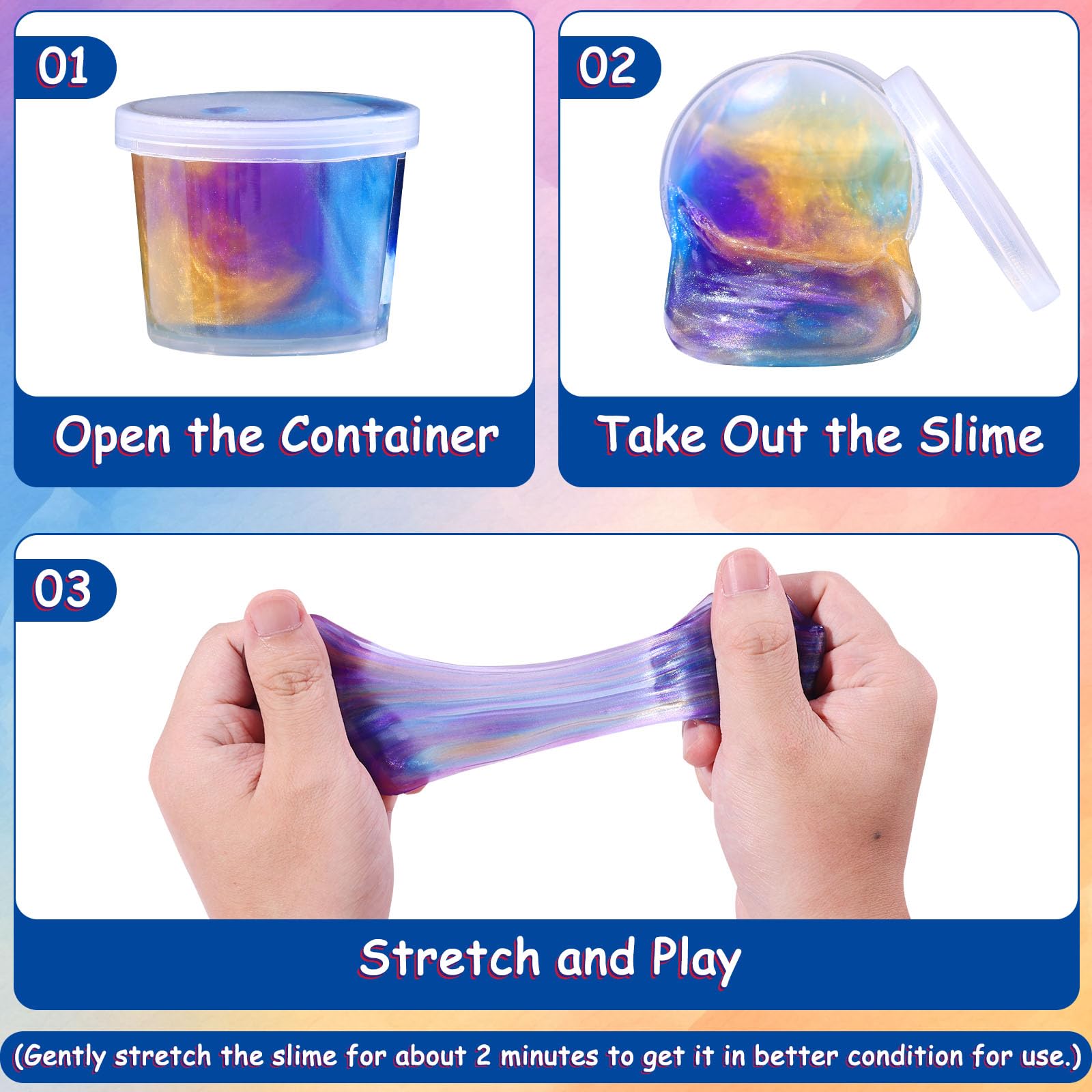 Luskidol Galaxy Slime classroom-friendly colors for rewards and activities