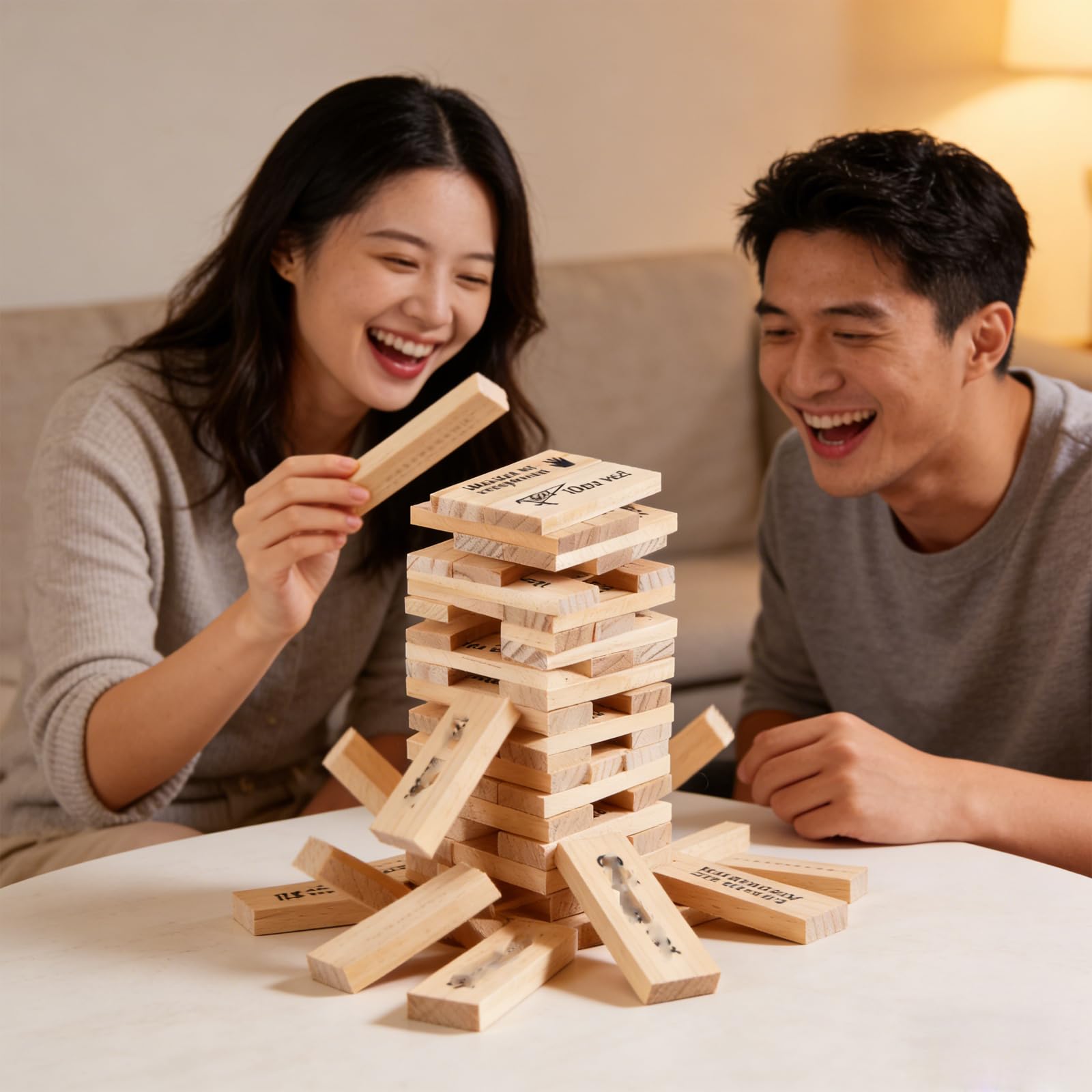 Lust Tower wooden blocks close-up with smooth edges for safe play