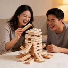 Lust Tower wooden blocks close-up with smooth edges for safe play