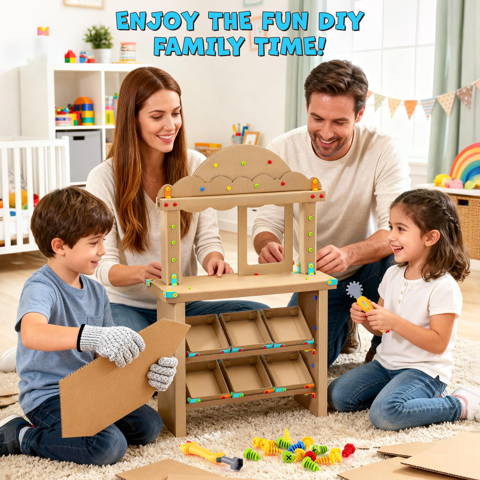 Luucio colorful tool pieces inspire collaborative crafting and creativity.