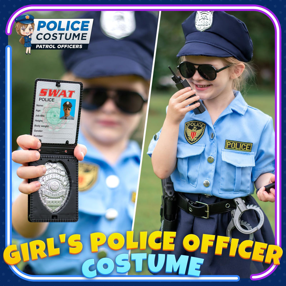 Luucio police officer shirt offers a realistic uniform look for kids.
