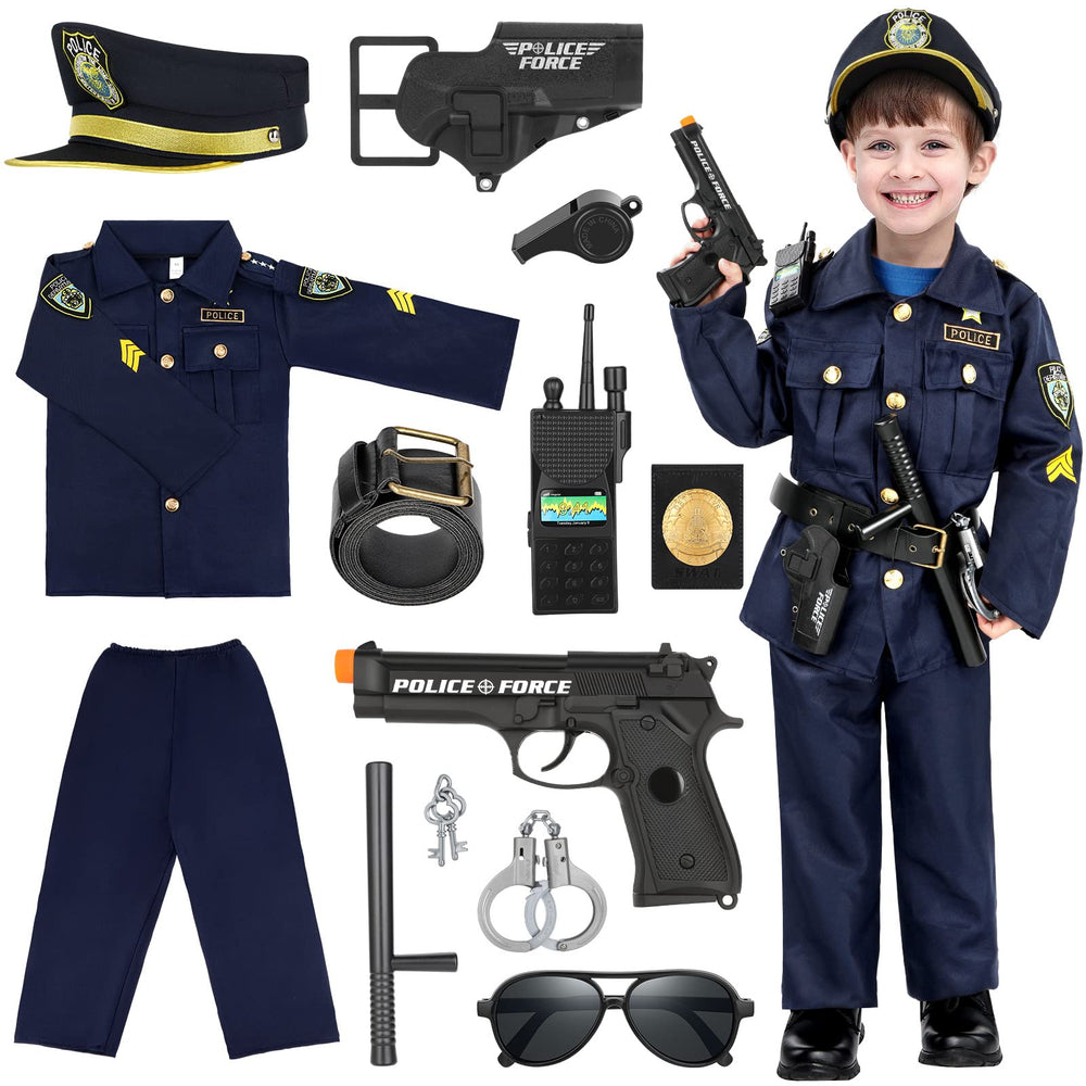 Luucio police costume kids hat for imaginative role play and dress-up fun