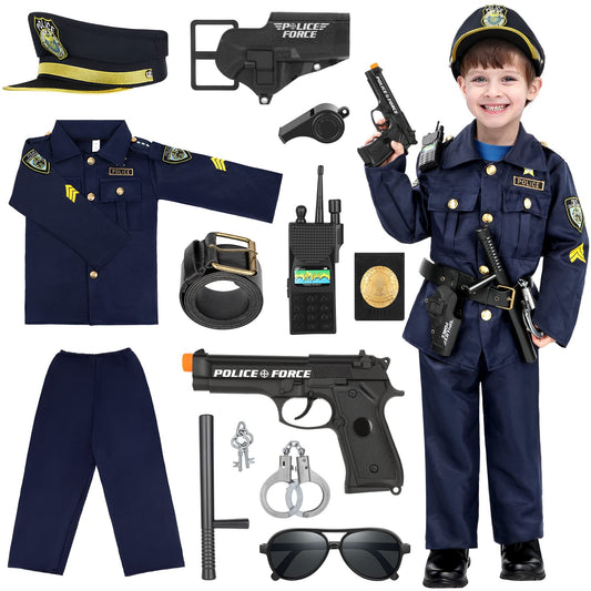 Luucio police costume kids hat for imaginative role play and dress-up fun