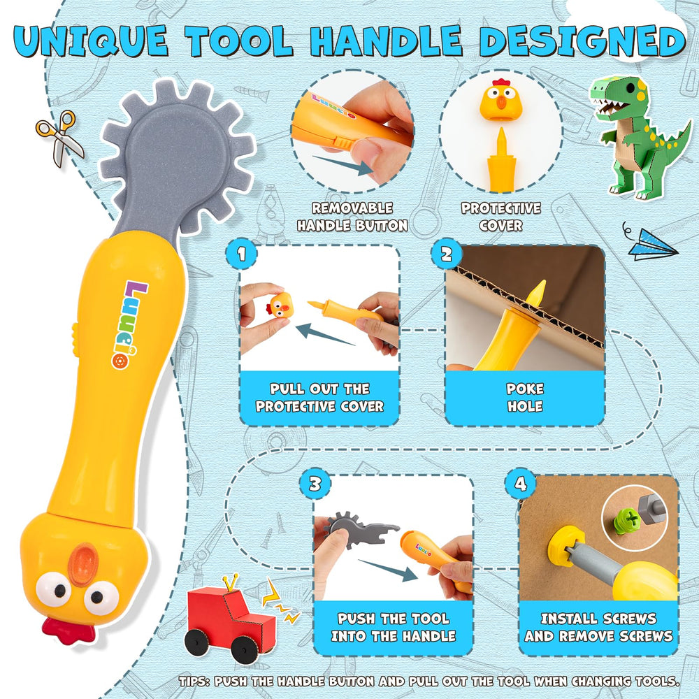 Luucio safety scissors provide smooth, safe cuts for little hands.