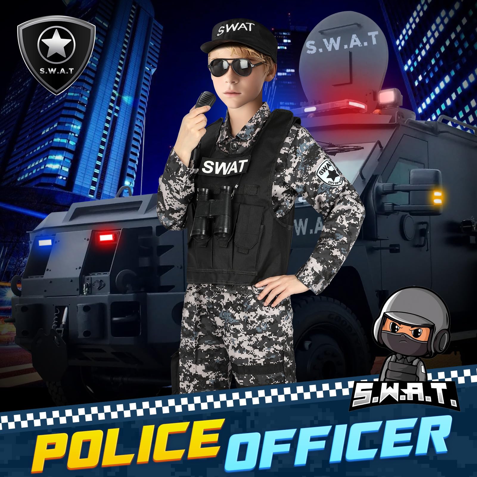 Luucio SWAT walkie-talkie supports coordinated pretend missions