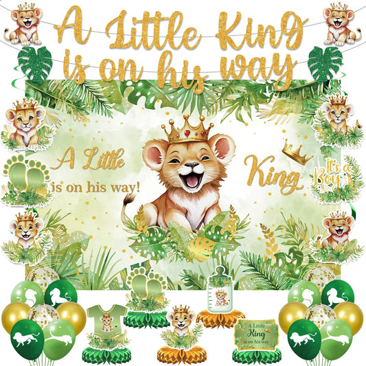 LUUFILx Lion baby shower banner for a festive safari backdrop and photos