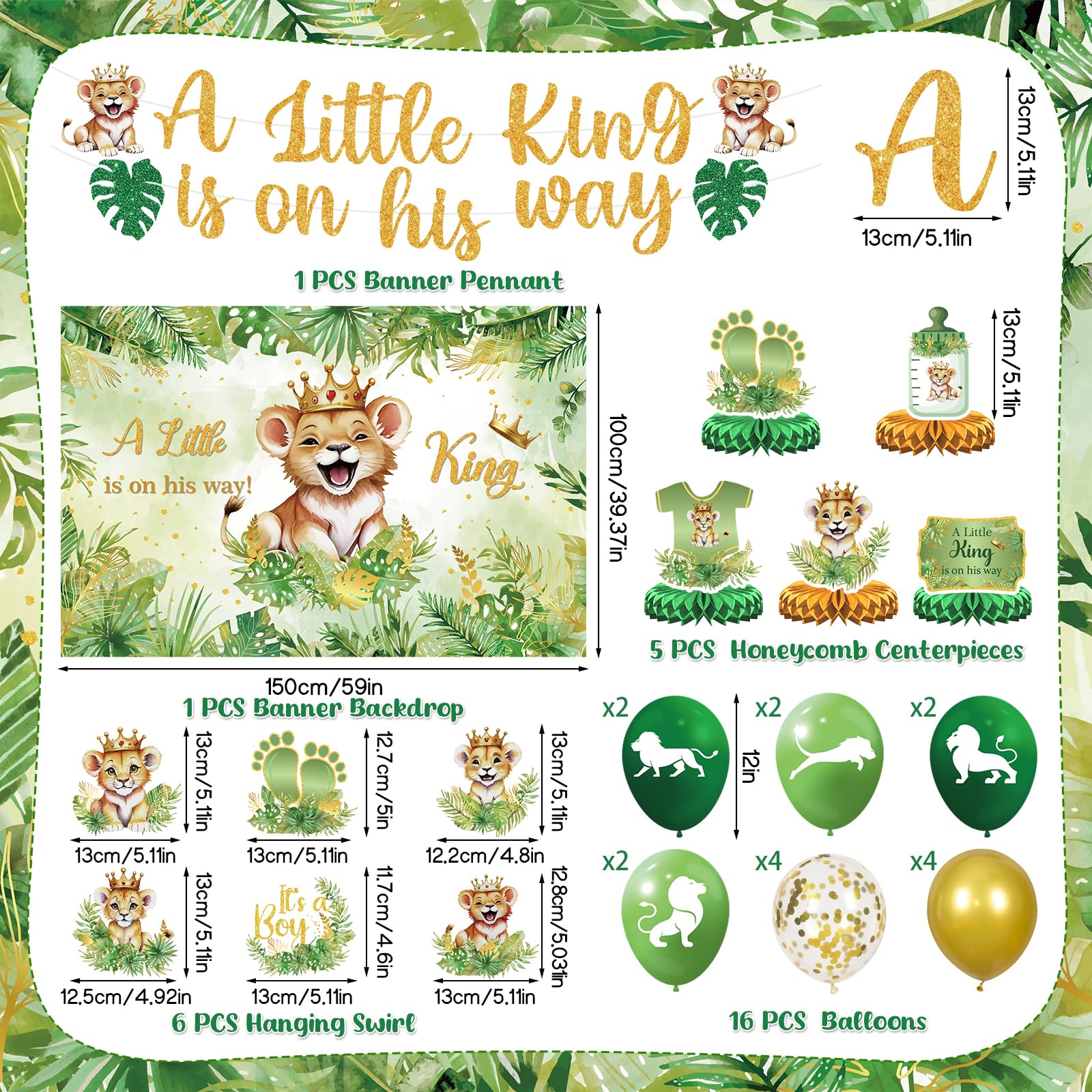 LUUFILx Lion safari table setup coordinates the baby shower theme
