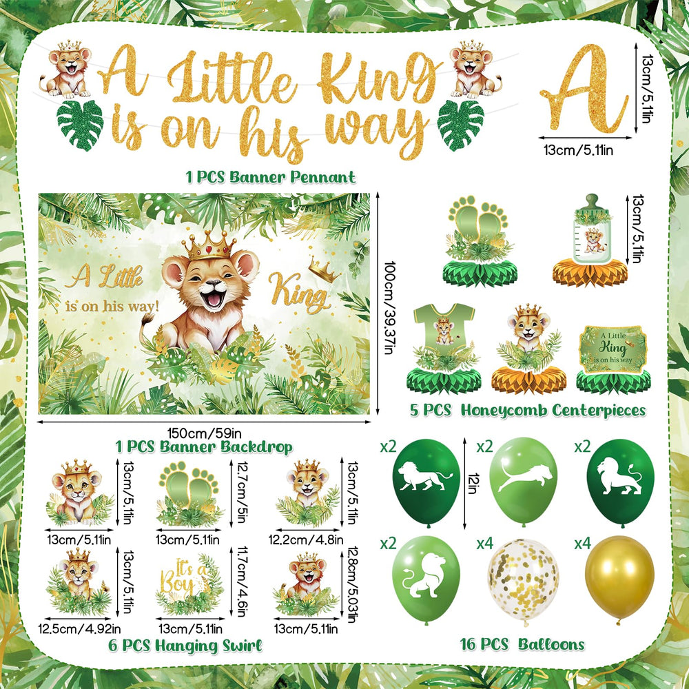 LUUFILx Lion safari table setup coordinates the baby shower theme