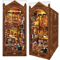 Luuwik Book Nook Kit store-front diorama with warm LED glow for cozy shelves.