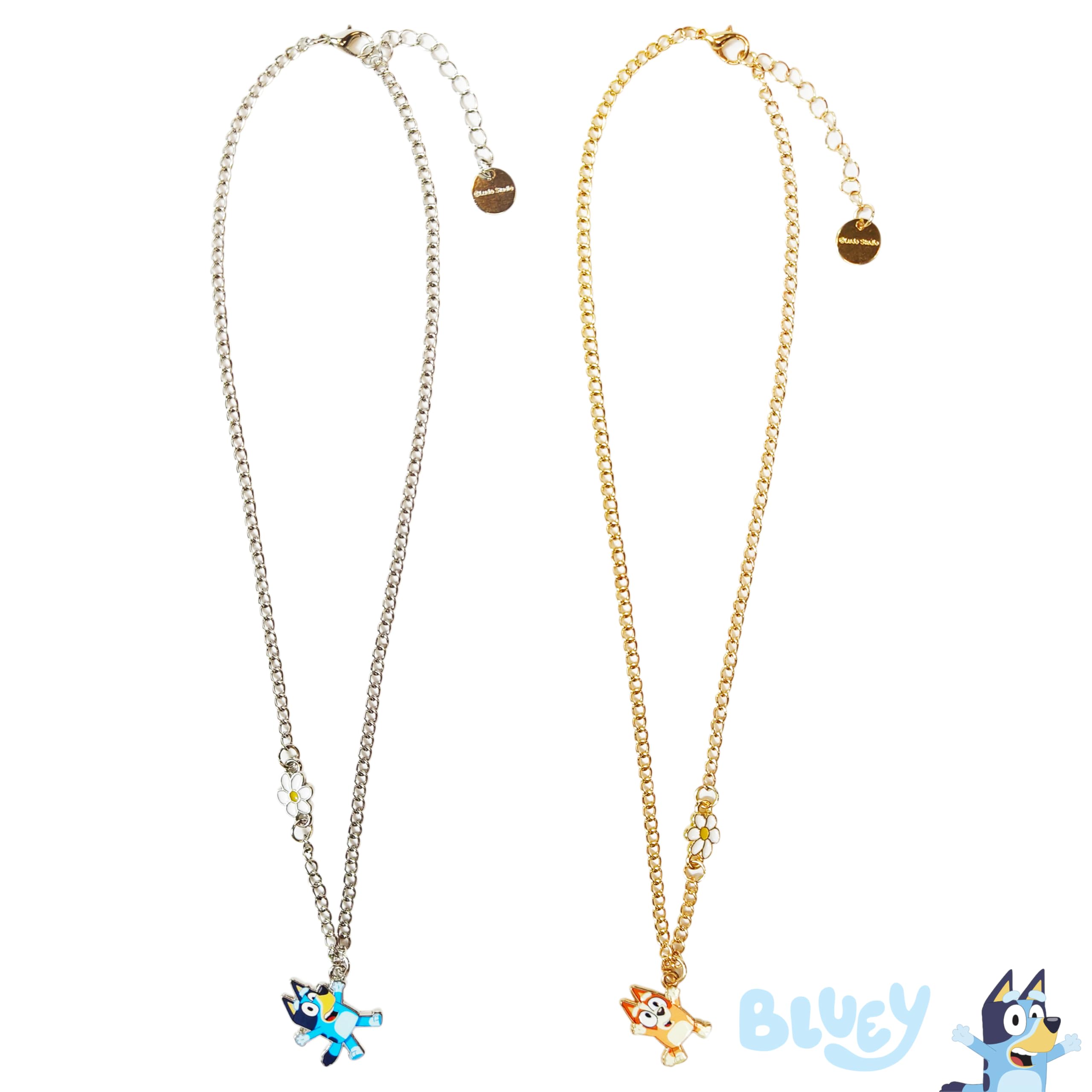 LUV HER Bluey BFF necklaces on display, a thoughtful friendship gift idea