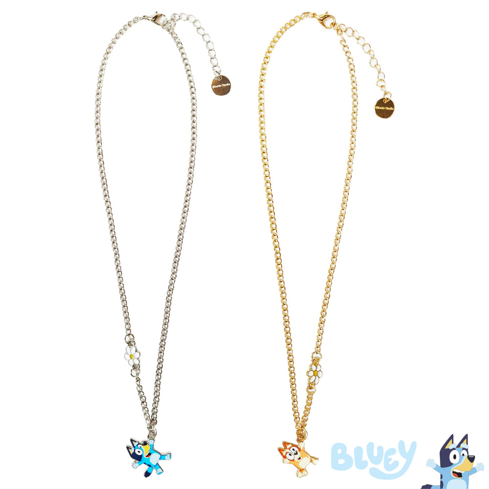LUV HER Bluey BFF necklaces on display, a thoughtful friendship gift idea