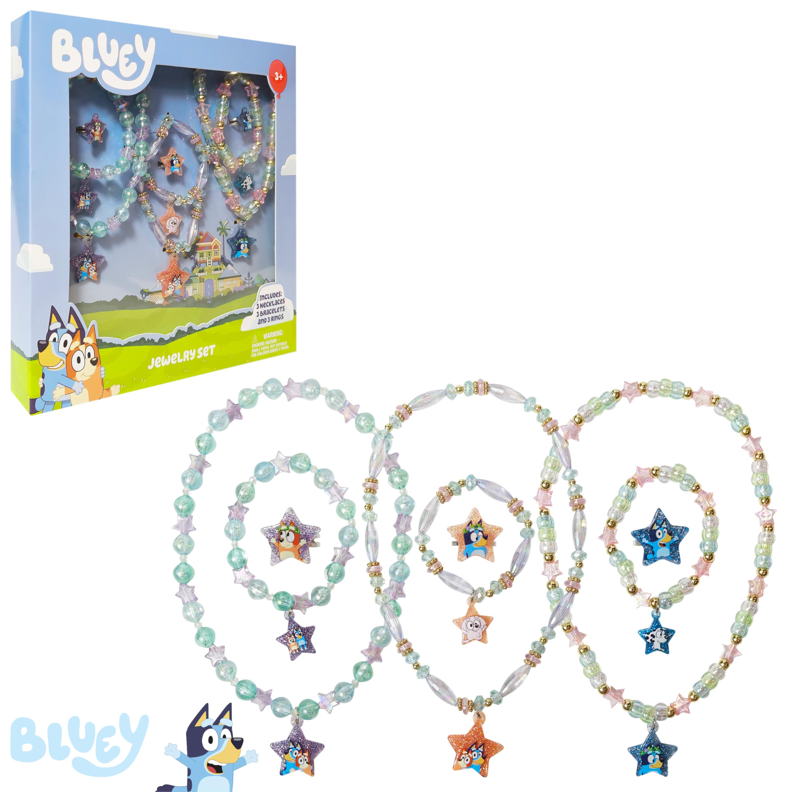 LUV HER Bluey packaging display emphasizes safe materials and appealing presentation
