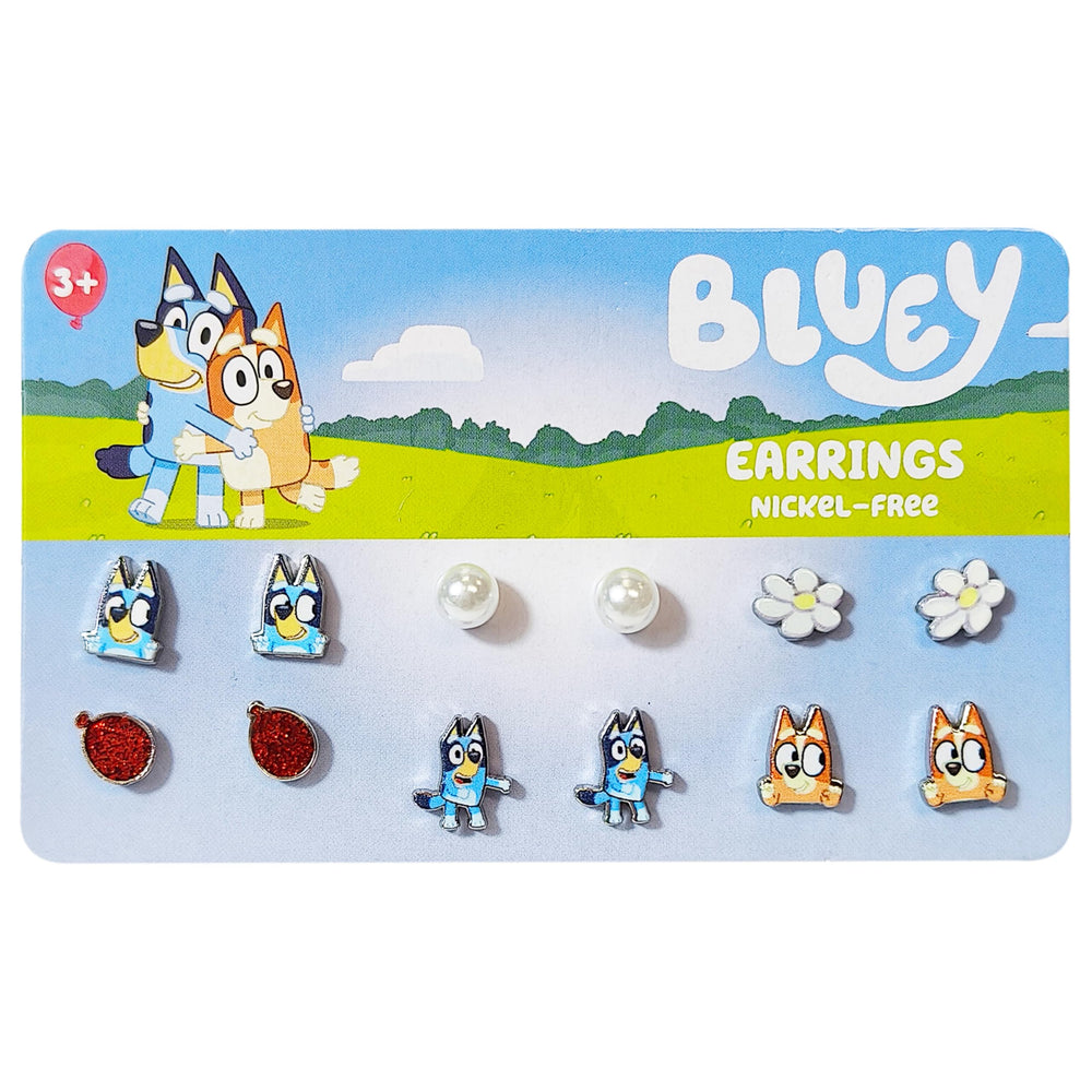 LUV HER Bluey hypoallergenic stud earrings designed for gentle everyday wear.