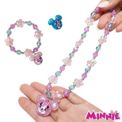 LUV HER Minnie bracelet close-up showing emblem text for imaginative play