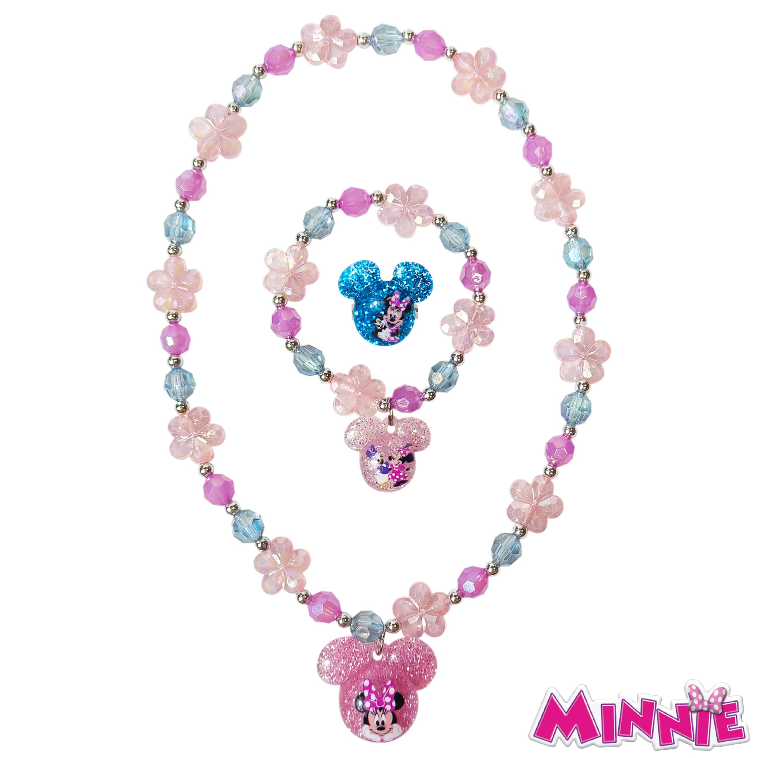 LUV HER emblem centerpiece necklace highlights Minnie theme for pretend adventures