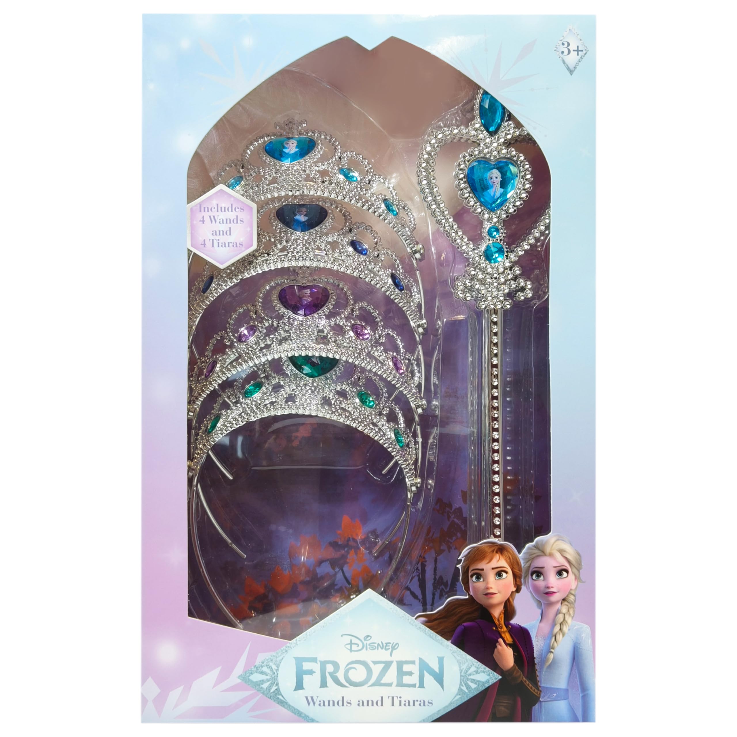 LUV HER Frozen icy blue crown close-up, lightweight and comfy for hours of dress-up fun.