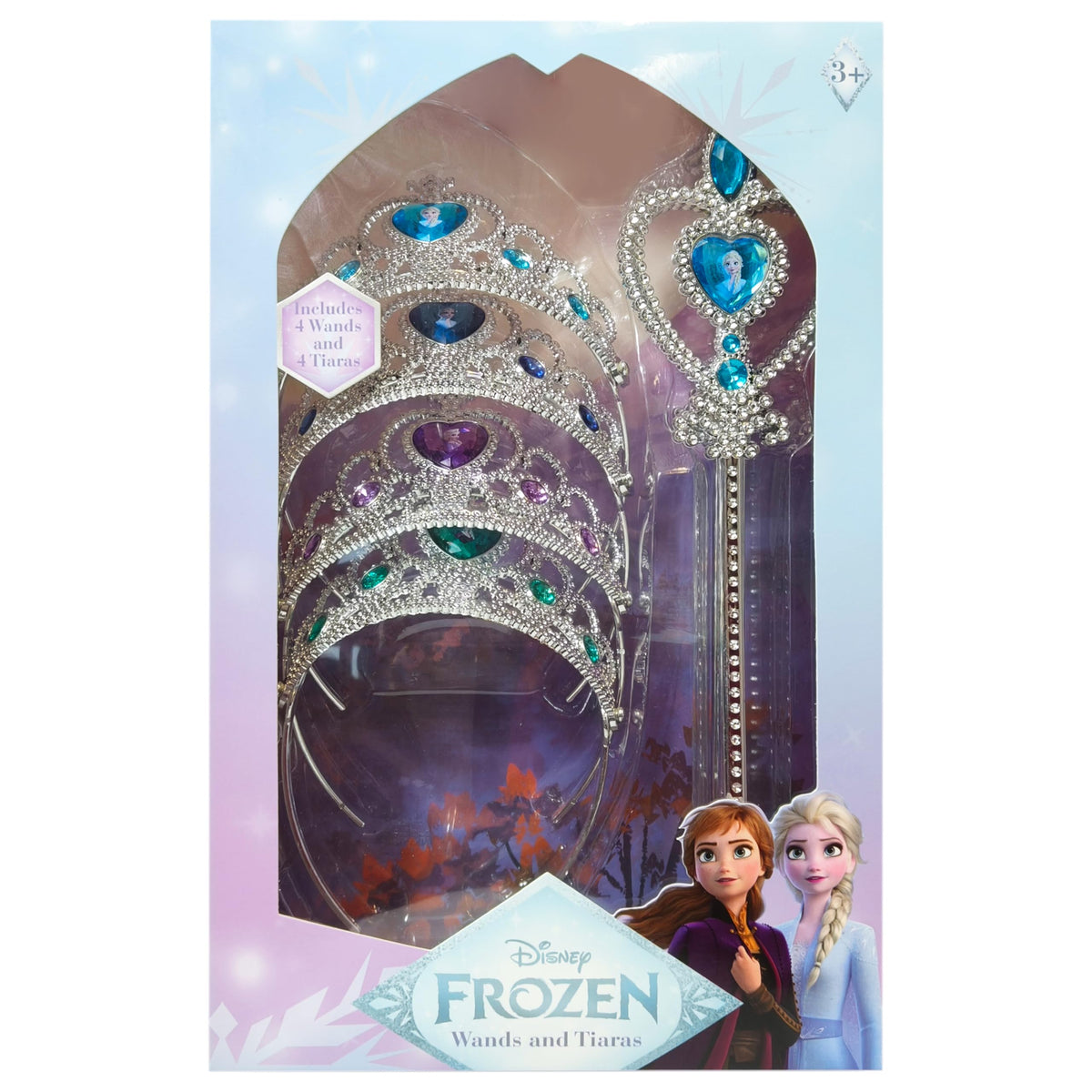 LUV HER Frozen icy blue crown close-up, lightweight and comfy for hours of dress-up fun.
