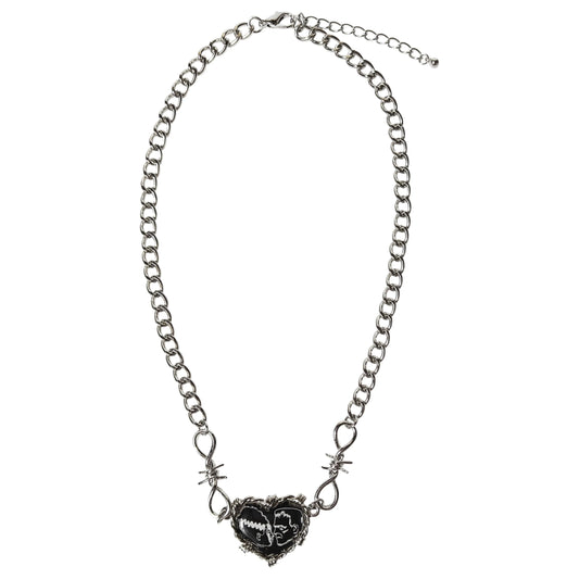 LUV HER Kids Universal Monsters Necklace with Bride of Frankenstein pendant, perfect for costume parties.