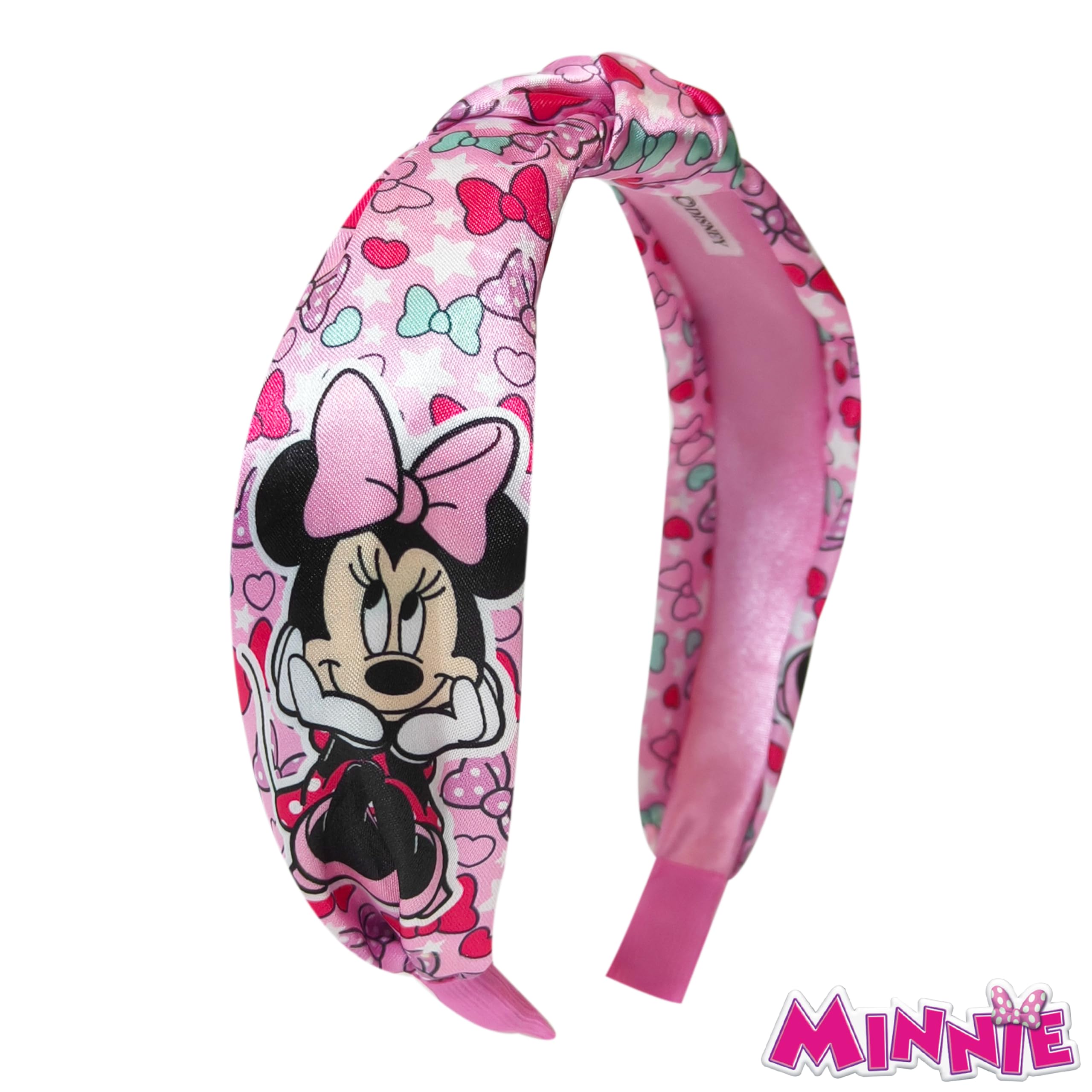 LUV HER Minnie knotted headband red front view ideal for playful looks.