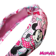 LUV HER Minnie knotted headband white side view with non-slip grip.