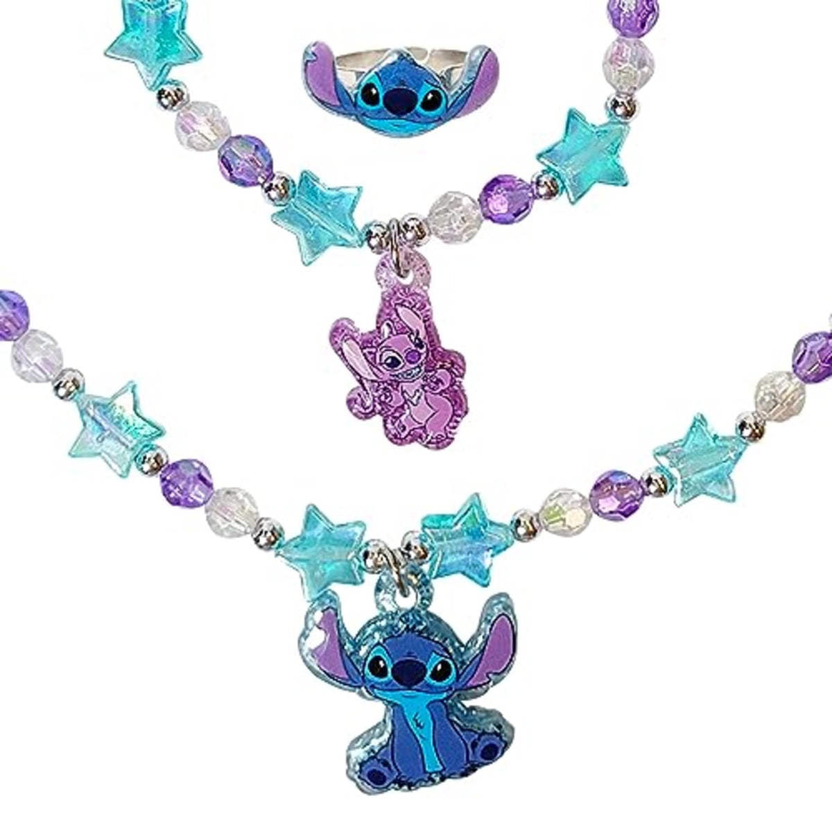 LUV HER Stitch Play necklace with pink star emblem for toddler dress-up