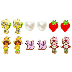 LUV HER Strawberry Shortcake multi-style earrings – versatile looks for any occasion