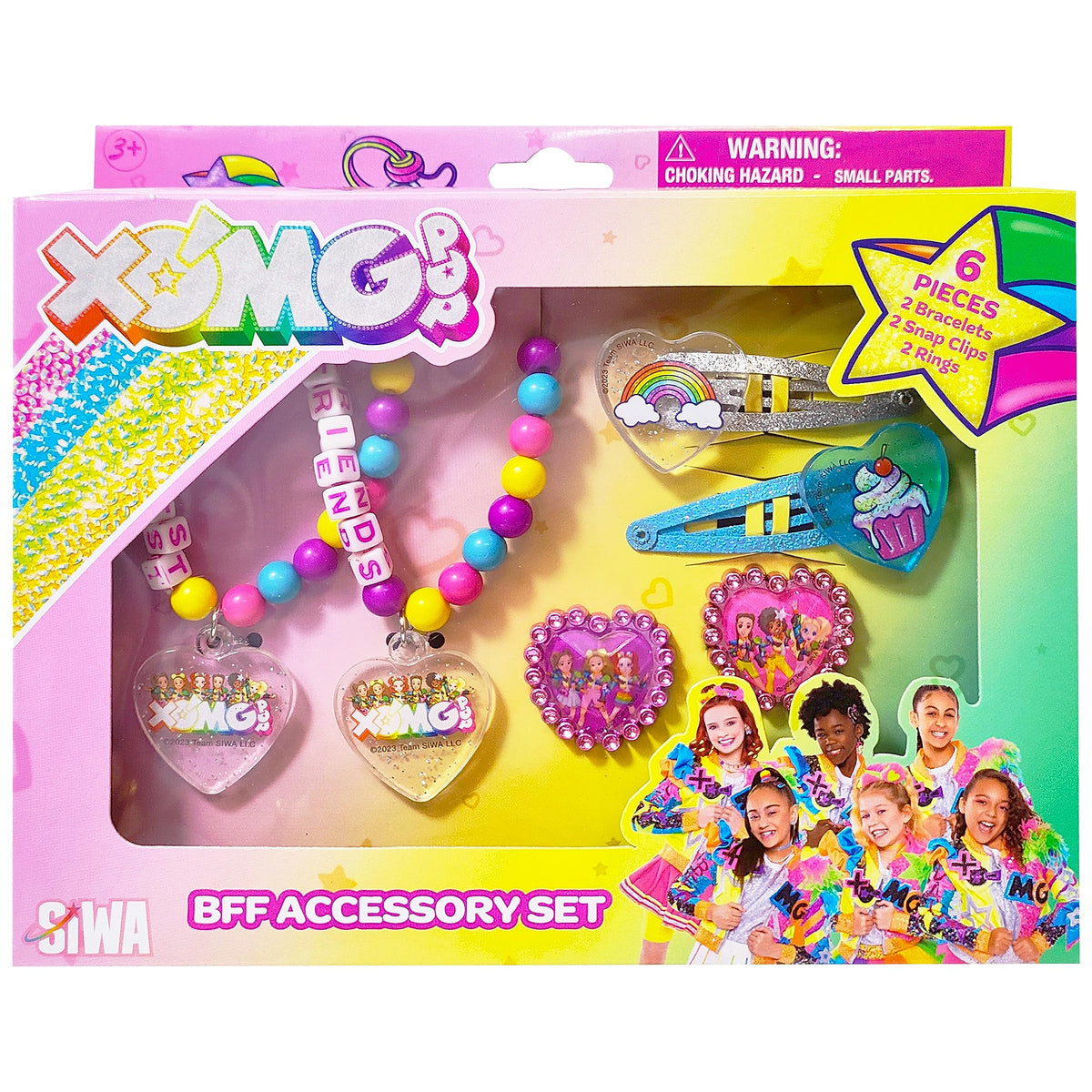 LUV HER XOMG POP BFF box front showing complete 6-piece set for imaginative play.