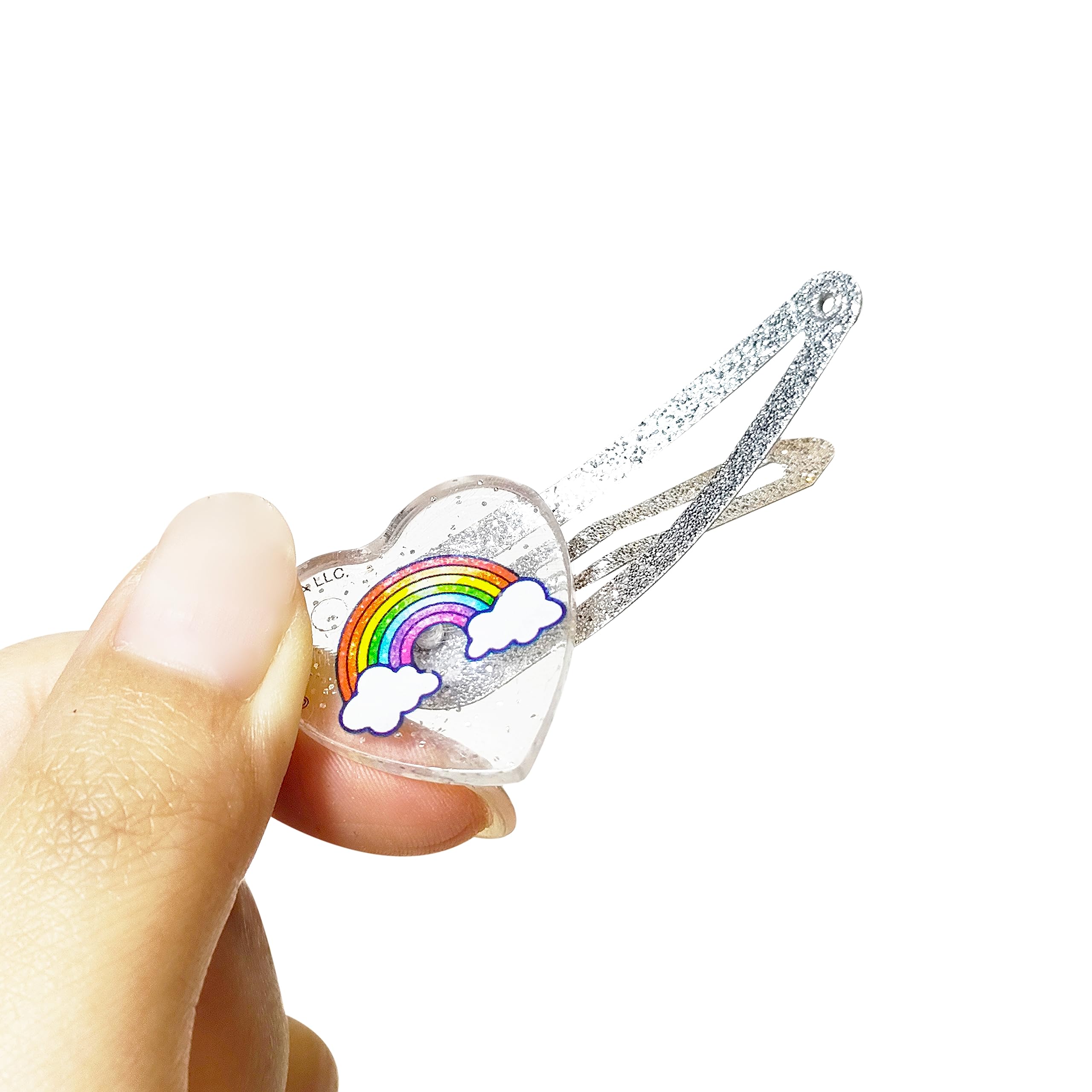 LUV HER XOMG POP snap clips closeup with secure clasps for durable dress-up accessories.