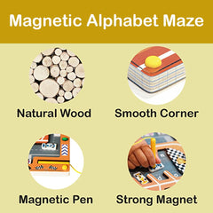 LUVNBLESS magnetic letters maze sparks independent exploration at home or school.
