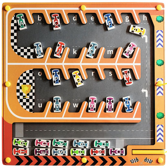 LUVNBLESS magnetic alphabet maze letters for engaging early literacy play.