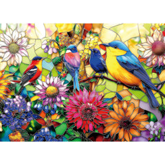 Luxdivina stained-glass bird puzzle offers relaxing, mindful focus with vibrant colors.